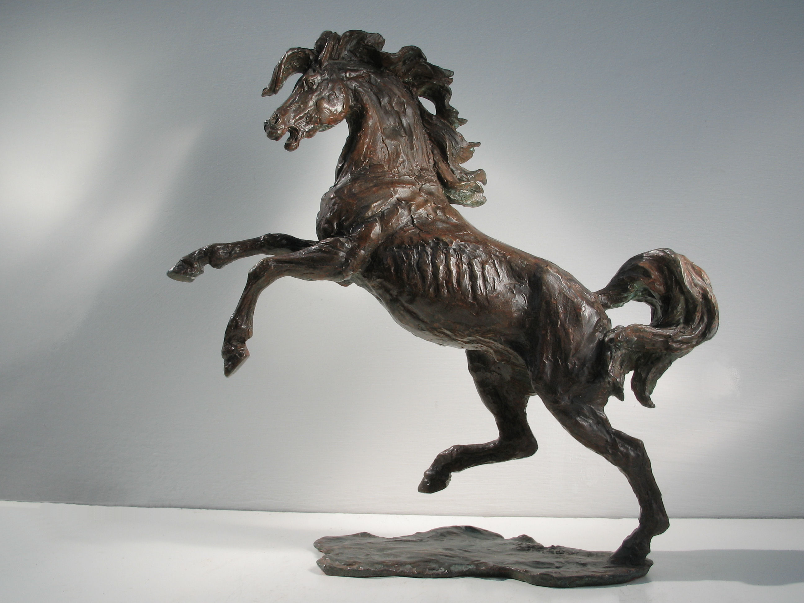 Bronzo Cavallo Scultura Figura Personaggio bronzo Cavalli personaggio animale personaggio STATUA Stallone Decorazione 