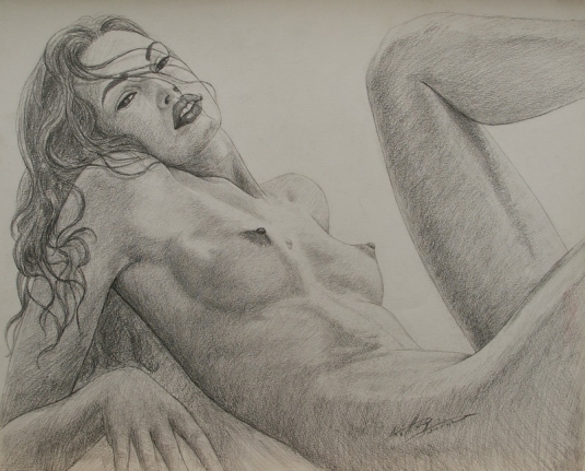 Nudi-artistici-nudo-di-donna-studio per Chiara_disegni_by_Vittorio_Tessaro